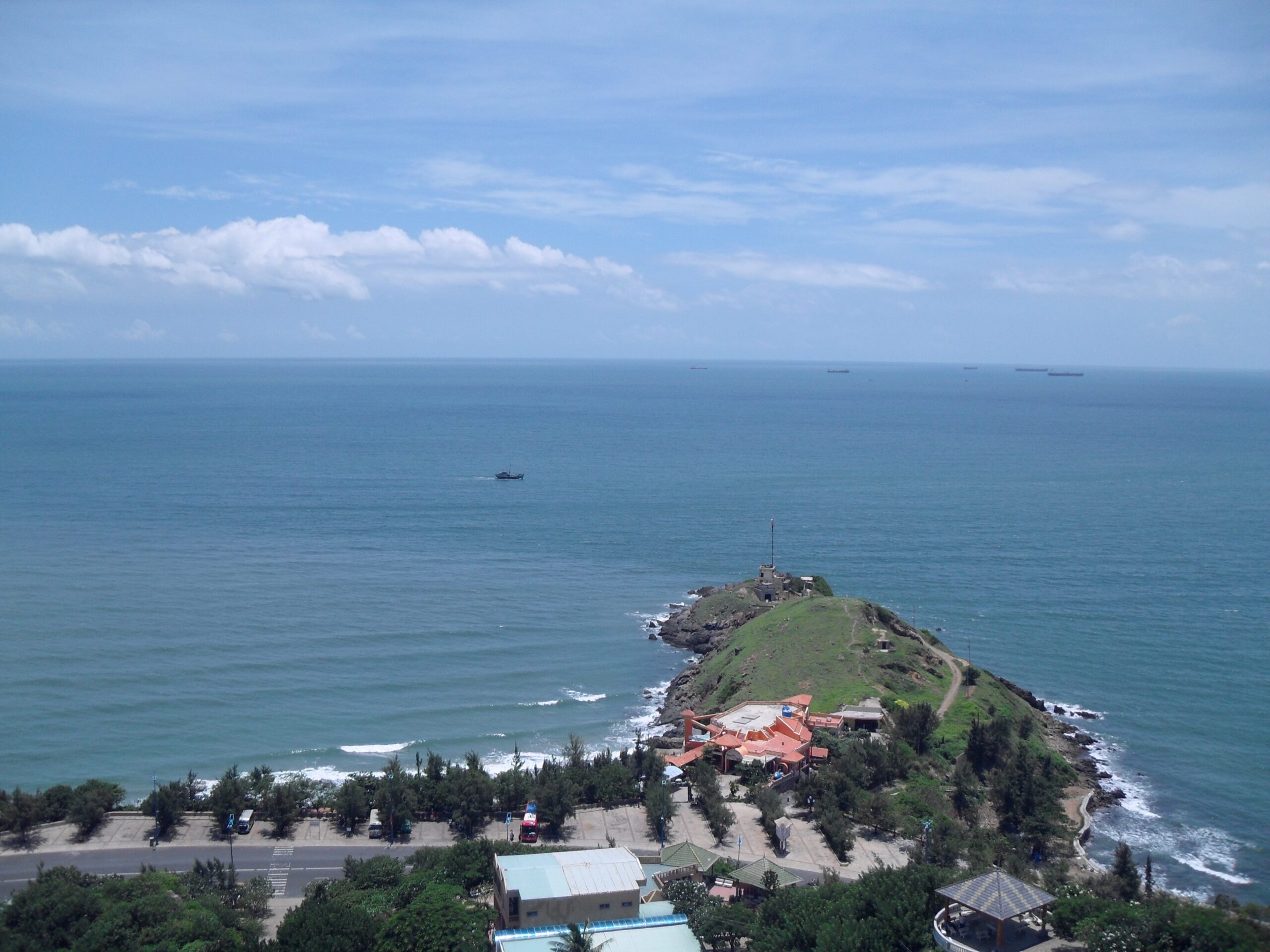 Cap Saint-Jacques headland in Vung Tau seen from the Christ statue
